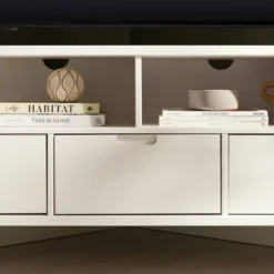 Cara Mid-Century Modern 3 Drawer Corner TV Stand For TVs Up To 58" - Saracina Home -Bedroom Furniture Store GUEST 4fd87e73 4820 481c 992e dd4b9bda1b48