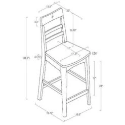 2pk Wood Ladder Back Counter Stool - Hearth & Hand™ With Magnolia -Bedroom Furniture Store GUEST 501b822c a2fd 461d aa13 130aba448f95