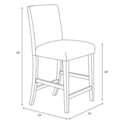 25" Velvet Parsons Counter Height Barstool Wood - Threshold™ -Bedroom Furniture Store GUEST 502e98e9 d371 4be1 ac02 195efdc5d03b