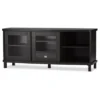 Walda Wood Cabinet With 2 Sliding Doors And 1 Drawer TV Stand For TVs Up To 60" Dark Brown/Gray - Baxton Studio -Bedroom Furniture Store GUEST 52e6c1a5 581e 4234 a534 2d067179cc34