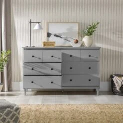 Stiva Classic Mid-Century Modern Horizontal 6 Drawer Dresser - Saracina Home 26 Stiva Classic Mid-Century Modern Horizontal 6 Drawer Dresser - Saracina Home -Bedroom Furniture Store GUEST 53801b5f b1d4 4b04 8c85 a7971d352e4e