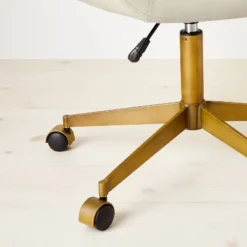 Mahonia Faux Leather Office Chair Cream/Aged Brass - Opalhouse™ Designed With Jungalow™ -Bedroom Furniture Store GUEST 54b73936 5a21 4274 b154 b09db58cca94