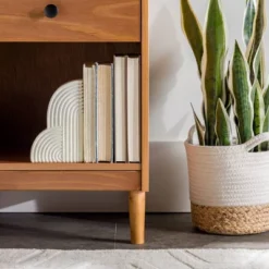 Stiva Classic Mid-Century Modern 1 Drawer Nightstand - Saracina Home -Bedroom Furniture Store GUEST 55028af7 d3ad 41db 99c2 9b006443ee0f