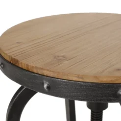 2pc Farmdale Industrial Firwood Adjustable Height Swivel Counter Height Barstools Antique Natural/Pewter - Christopher Knight Home -Bedroom Furniture Store GUEST 561edad3 fe92 4095 8ef3 4d2416b1366a