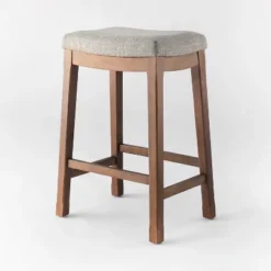 Candor Wood And Upholstered Saddle Counter Height Barstool - Threshold™ -Bedroom Furniture Store GUEST 5b16e3f6 659a 452c 94c6 c37d9de19550