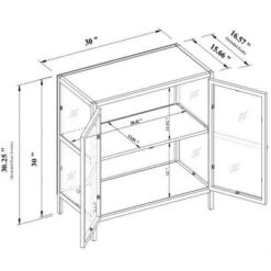30" Crystal Cove Glass Cabinet Black - Threshold™ Designed With Studio McGee -Bedroom Furniture Store GUEST 5b71f51a 7630 42b5 9e09 477102ac59f6