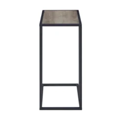 23" Modern Rectangle Two-Tone C Side Table With Metal Base - Saracina Home 14 23" Modern Rectangle Two-Tone C Side Table With Metal Base - Saracina Home -Bedroom Furniture Store GUEST 5bfa4338 4c50 438e 8f84 c70205739613