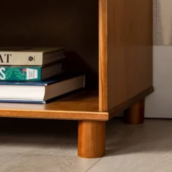 Set Of 2 Katie Transitional Tray Top 1 Drawer Solid Wood Nightstands Caramel - Saracina Home -Bedroom Furniture Store GUEST 5f31facb f1d6 47eb 8183 c3bd65f1f462