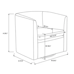 Vernon Upholstered Barrel Swivel Chair Light Brown Velvet - Threshold™ Designed With Studio McGee -Bedroom Furniture Store GUEST 5fe00eaa 81ff 454f b46c 0da142b5764f