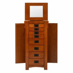 Delia Jewelry Armoire Brown - Powell Company -Bedroom Furniture Store GUEST 63836421 b774 4101 b02d ab6994658c4d