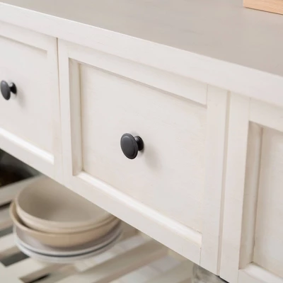 48" Farmhouse Solid Wood 2 Drawer Buffet White - Saracina Home 9 48" Farmhouse Solid Wood 2 Drawer Buffet White - Saracina Home - Image 8