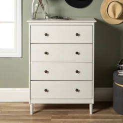 Stiva Classic Mid-Century Modern Vertical 4 Drawer Dresser - Saracina Home 15 Stiva Classic Mid-Century Modern Vertical 4 Drawer Dresser - Saracina Home -Bedroom Furniture Store GUEST 68d4ecb8 3e27 43b1 b59e edd78e340610