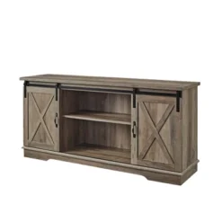 Modern Transitional Sliding Barndoor TV Stand For TVs Up To 65"- Saracina Home -Bedroom Furniture Store GUEST 693360a1 c63d 4f0c b1fe df6988b47d91