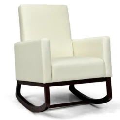 Tangkula 2-in-1 Upholstered Rocking Chair With Wood Leg & Pillow Relax Sofa Chair Light Grey/Beige/Dark Gray -Bedroom Furniture Store GUEST 6aa766b6 318c 488e 80b9 438bf20f6fbf