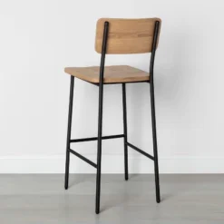 Wood & Steel Bar Stool - Natural/Black - Hearth & Hand™ With Magnolia -Bedroom Furniture Store GUEST 6eaa47a6 9822 41a0 a64f 3de14d1eaffd