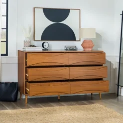 Mid-Century Modern Contoured 6 Drawer Dresser - Saracina Home 26 Mid-Century Modern Contoured 6 Drawer Dresser - Saracina Home -Bedroom Furniture Store GUEST 6fead62f 7409 4ab1 a4ea 29860158a949