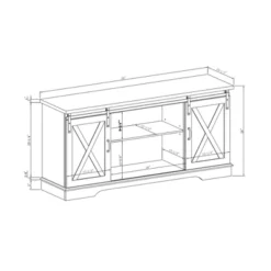 Modern Transitional Sliding Barndoor TV Stand For TVs Up To 65"- Saracina Home -Bedroom Furniture Store GUEST 718dd989 f52a 47b4 994a 51f6706185e4