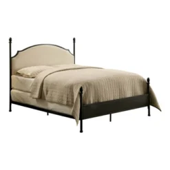 Geraldine Upholstered Headboard Poster Panel Bed Powder Coated Gun Metal - HOMES: Inside + Out -Bedroom Furniture Store GUEST 726242f6 c0f2 4911 bbef 9e647e7667d0