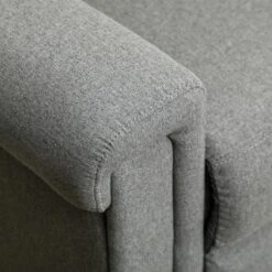 HOMCOM Recliner Sofa Couch With Easy Pull Handles And Adjustable Footrest, 3 Seater Sofa Modern Couch, Gray -Bedroom Furniture Store GUEST 72d861c0 c6a2 48bf 8077 8ef12783192a