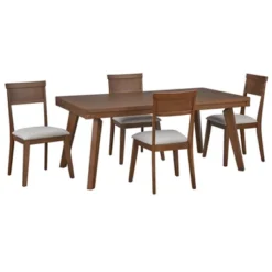 5pc Berea Rectangular Dining Set - Buylateral -Bedroom Furniture Store GUEST 72dda600 8a68 4d01 a6ed f326e1a06e64