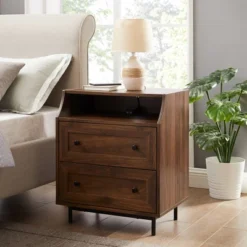 Transitional 2 Drawer Nightstand With USB Port - Saracina Home -Bedroom Furniture Store GUEST 781ffe09 6d44 4a9f 8ed7 47a5be6b5603