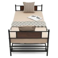 Costway Twin 2-In-1 Daybed Frame With Trundle Bed Set Steel Platform Sofa Bed Black -Bedroom Furniture Store GUEST 797f642a 894a 4557 8029 1d7110a81a6f
