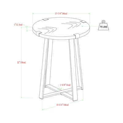 Wrightson Urban Industrial Faux Wrap Leg Round Side Table - Saracina Home 12 Wrightson Urban Industrial Faux Wrap Leg Round Side Table - Saracina Home - Image 10