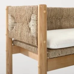Elden Wood Bench With Woven Back And Loose Cushion Seat - Threshold™ Designed With Studio McGee 11 Elden Wood Bench With Woven Back And Loose Cushion Seat - Threshold™ Designed With Studio McGee -Bedroom Furniture Store GUEST 80c860d6 fb10 4439 978d 5bcb29b2d57b