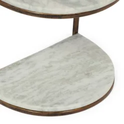 33.5" Bainville Modern Glam Handcrafted Marble Half Round Etagere Bookcase Natural White/Antique Brass - Christopher Knight Home 10 33.5" Bainville Modern Glam Handcrafted Marble Half Round Etagere Bookcase Natural White/Antique Brass - Christopher Knight Home -Bedroom Furniture Store GUEST 81ab22e6 eb7f 4b88 9722 a7abae7555a6