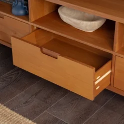 Cara 3 Drawer Mid-Century Modern 3 Drawer TV Stand For TVs Up To 80" - Saracina Home -Bedroom Furniture Store GUEST 8201f05f 5099 4fe4 a629 d34231b717fb