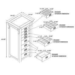Delia Jewelry Armoire Brown - Powell Company -Bedroom Furniture Store GUEST 83671e5f f20a 4898 93ee 3b153b1c74be