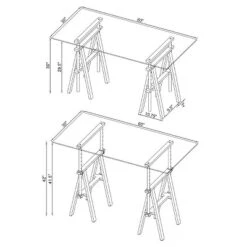 Statham Glass Top Adjustable Sawhorse Standing Desk Chrome - Coaster 13 Statham Glass Top Adjustable Sawhorse Standing Desk Chrome - Coaster -Bedroom Furniture Store GUEST 83fa6233 ac1f 4164 8445 30e244687000