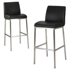 30" Vasos Bonded Leather Barstool Set 2ct - Christopher Knight Home -Bedroom Furniture Store GUEST 849d2d6a 7a4c 4bd6 8b3b 01b5c721dc1d