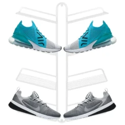 MDesign Metal Shoe Display & Storage Rack, 4 Tier, Wall Mount -Bedroom Furniture Store GUEST 864aea1f 8a85 491b 90d4 3b9991d0cb12