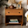 Set Of 2 Katie Transitional Tray Top 1 Drawer Solid Wood Nightstands Caramel - Saracina Home 2 Set Of 2 Katie Transitional Tray Top 1 Drawer Solid Wood Nightstands Caramel - Saracina Home -Bedroom Furniture Store GUEST 8ca4f9e6 17c7 466f 97d9 dad18f748c87