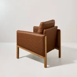 Faux Leather Upholstered Accent Arm Chair - Cognac - Hearth & Hand™ With Magnolia 12 Faux Leather Upholstered Accent Arm Chair - Cognac - Hearth & Hand™ With Magnolia -Bedroom Furniture Store GUEST 8dd6e260 8922 4383 a370 058b5ae59a93