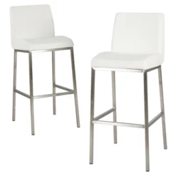 30" Vasos Bonded Leather Barstool Set 2ct - Christopher Knight Home -Bedroom Furniture Store GUEST 8e33dab8 471c 4dbc 87e7 e90d14d45927