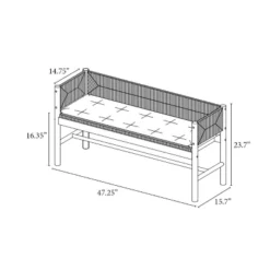 Elden Wood Bench With Woven Back And Loose Cushion Seat - Threshold™ Designed With Studio McGee 13 Elden Wood Bench With Woven Back And Loose Cushion Seat - Threshold™ Designed With Studio McGee -Bedroom Furniture Store GUEST 8f053347 15e4 4064 81c1 72a38bf0a4d6