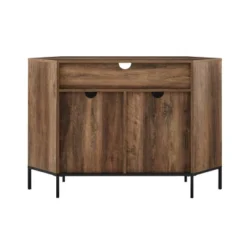 Atticus Modern Farmhouse 2 Door Corner TV Stand For TVs Up To 55" Rustic Oak - Saracina Home -Bedroom Furniture Store GUEST 900f6adf 45c0 46b7 af93 6ba1b19d3f99