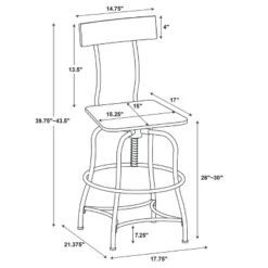 Woodsboro Adjustable Barstool Brown - Threshold™ -Bedroom Furniture Store GUEST 903ef517 750c 4295 b38c e2e98a58e49b