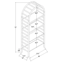 72" Holladay Curved Wooden Bookcase - Threshold™ Designed With Studio McGee -Bedroom Furniture Store GUEST 907a020b f8bd 48ff ad78 2332a2c16f0a