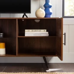 2 Door Mid-Century Modern Wood Storage TV Stand For TVs Up To 80" - Saracina Home 30 2 Door Mid-Century Modern Wood Storage TV Stand For TVs Up To 80" - Saracina Home -Bedroom Furniture Store GUEST 910fe446 d949 4eab 8f55 84b563e374b2