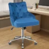 Tangkula Velvet Desk Chair Upholstered 360°Swivel Height Adjustable Rolling Office Chair For Office Bedroom Living Room -Bedroom Furniture Store GUEST 93047096 0265 4841 9fc5 306c7c136579