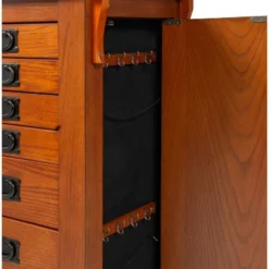 Delia Jewelry Armoire Brown - Powell Company -Bedroom Furniture Store GUEST 95bfe438 f7a8 49a2 adec 9f7eeb134cab