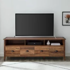4 Drawer Farmhouse TV Stand For TVs Up To 80" - Saracina Home -Bedroom Furniture Store GUEST 96a5e6bf bea8 466a b714 93192818c2e9