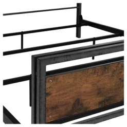 Queen Urban Chic Metal And Wood Plank Bed Brown - Saracina Home -Bedroom Furniture Store GUEST 96ec04c6 8825 401d a458 94fb7b509933