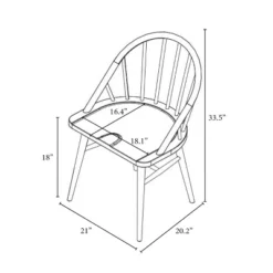 2pk Adwolf Rounded Spindle Dining Chairs Black - Threshold™ -Bedroom Furniture Store GUEST 9717f7b7 7377 4009 b5b2 b90142c847de