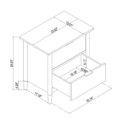 2-Drawer Wood Nightstand - Hearth & Hand™ With Magnolia -Bedroom Furniture Store GUEST 971ccb20 a9d4 45f7 ad1f 49bb4a97cfa2