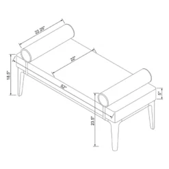 Randolph Bench With Bolster Pillows Linen - Threshold™ Designed With Studio McGee -Bedroom Furniture Store GUEST 9983e70b 7f9e 4bcf a332 1d6fe6933ce7