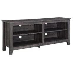 Transitional 4 Cubby Wood Open Storage TV Stand For TVs Up To 65"- Saracina Home -Bedroom Furniture Store GUEST 9b7ac2df b47e 4854 8161 aae16d90f836